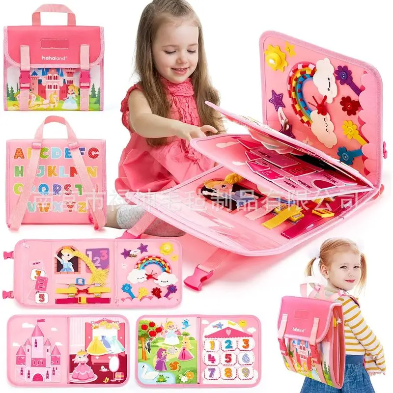 Kids Education Toys - Princess Montessori Felt Busy Board Toddler