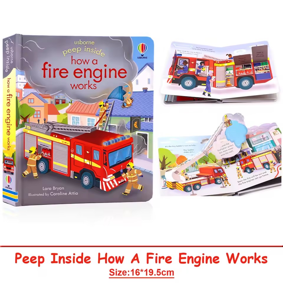 Usborne Peep Inside How A Fire - Kids Education In Us recension och pris