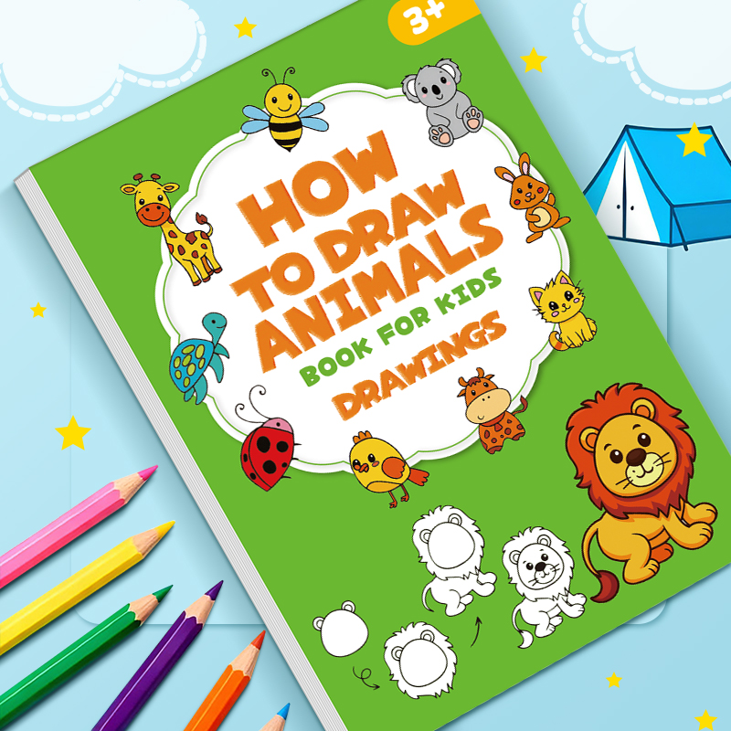 Kids Animal Drawing Book 32 Pa - Kids Education Steps recension och pris
