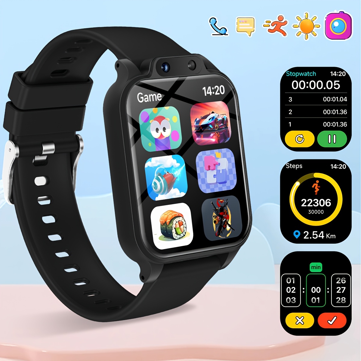 Youngsters's Smart Watch with  - Kids Education Steps recension och pris