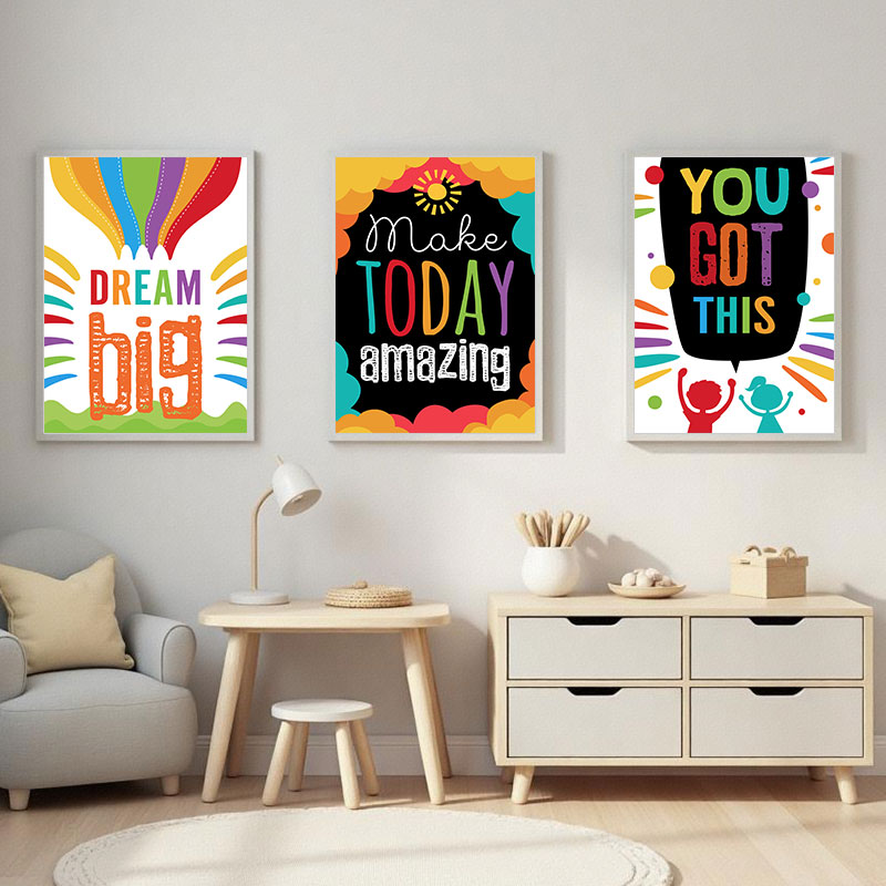 Colorful Cute Dream Big Quotes - Inspirational Kids Education Quotes recension och pris